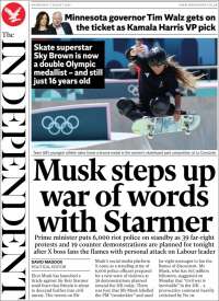 Portada de The Independent (Royaume-Uni)