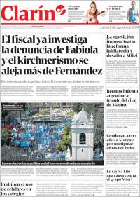 Portada de Clarín (Argentina)
