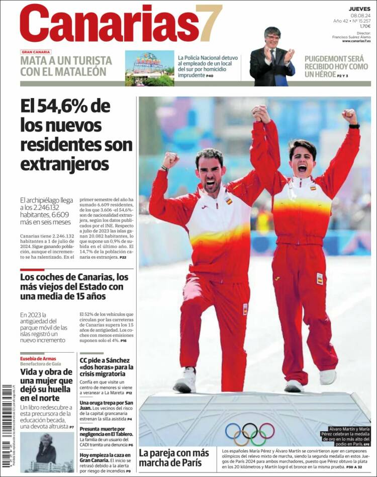 Portada de Canarias 7 (Espa&ntilde;a)