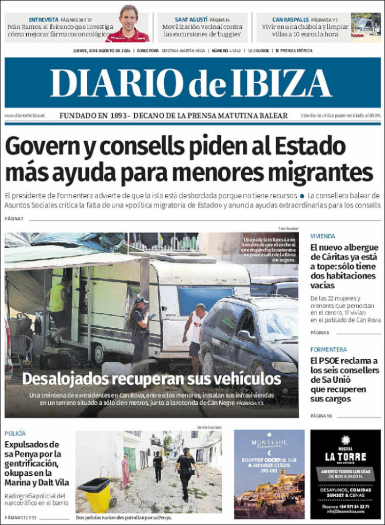 Portada de Diario de Ibiza (Espa&ntilde;a)