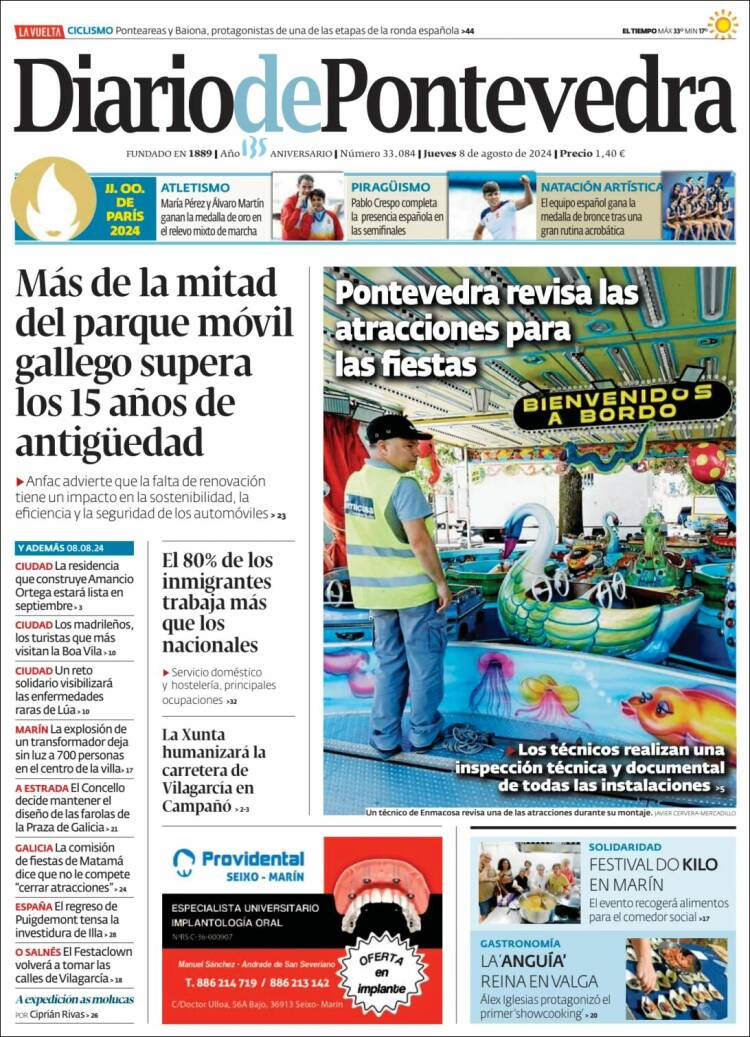 Portada de Diario de Pontevedra (Espa&ntilde;a)