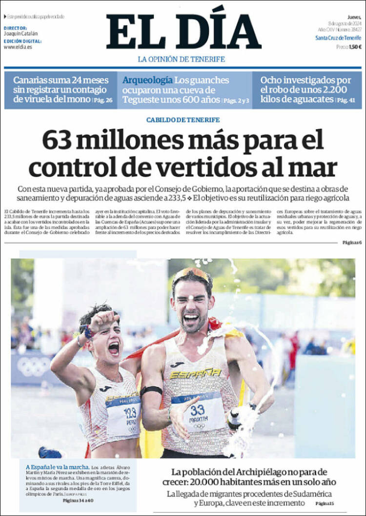 Portada de El Día (Espa&ntilde;a)