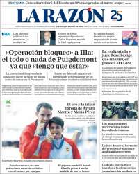 Portada de La Razón (Spain)