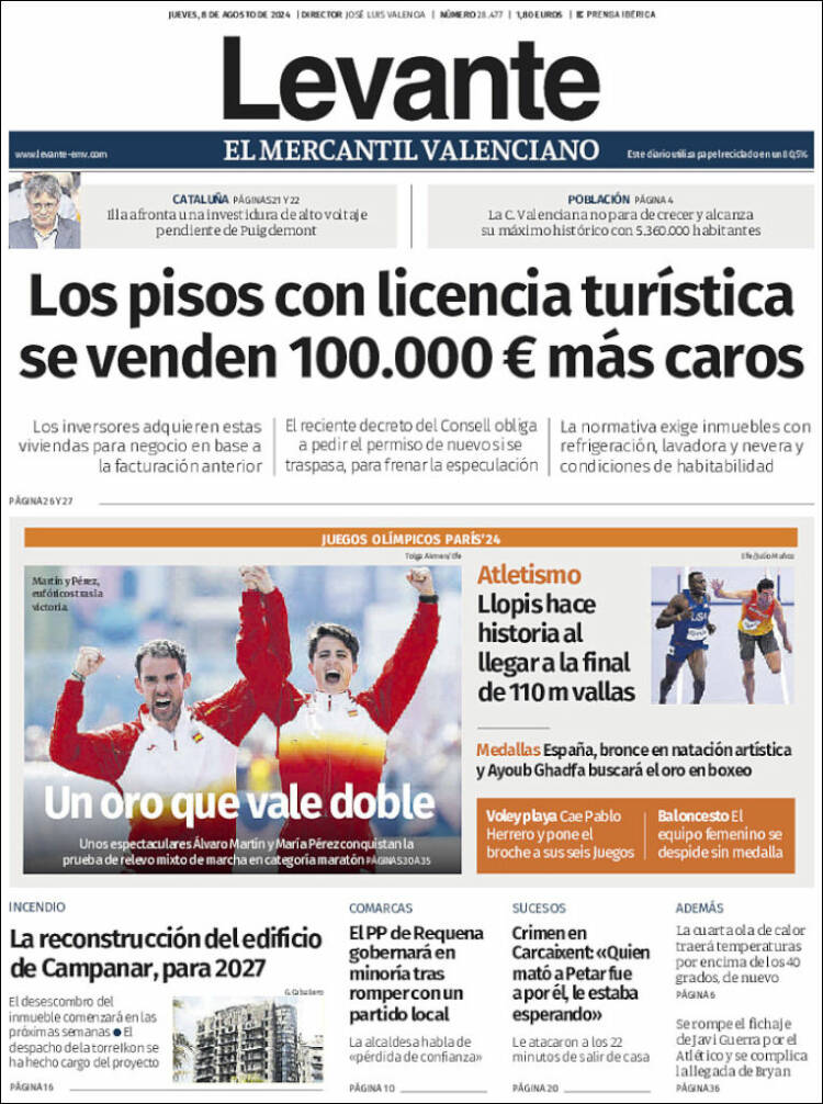 Portada de Levante (Espa&ntilde;a)