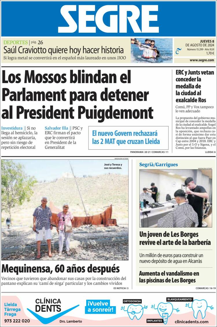 Portada de Segre  (Espa&ntilde;a)