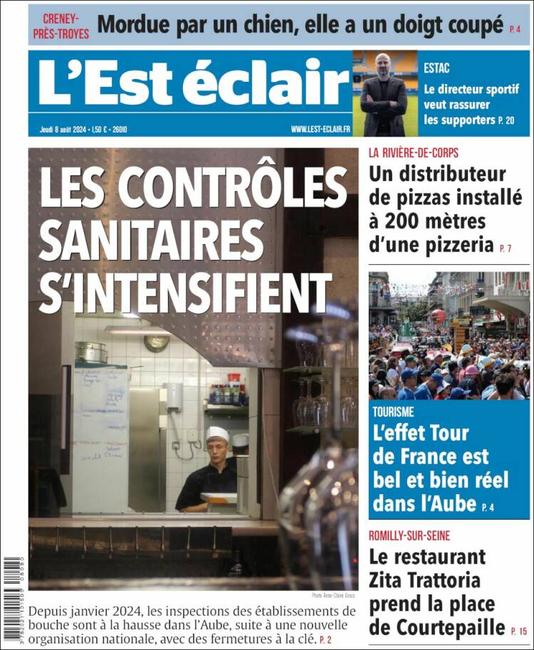 Portada de L'Est Eclair (Francia)