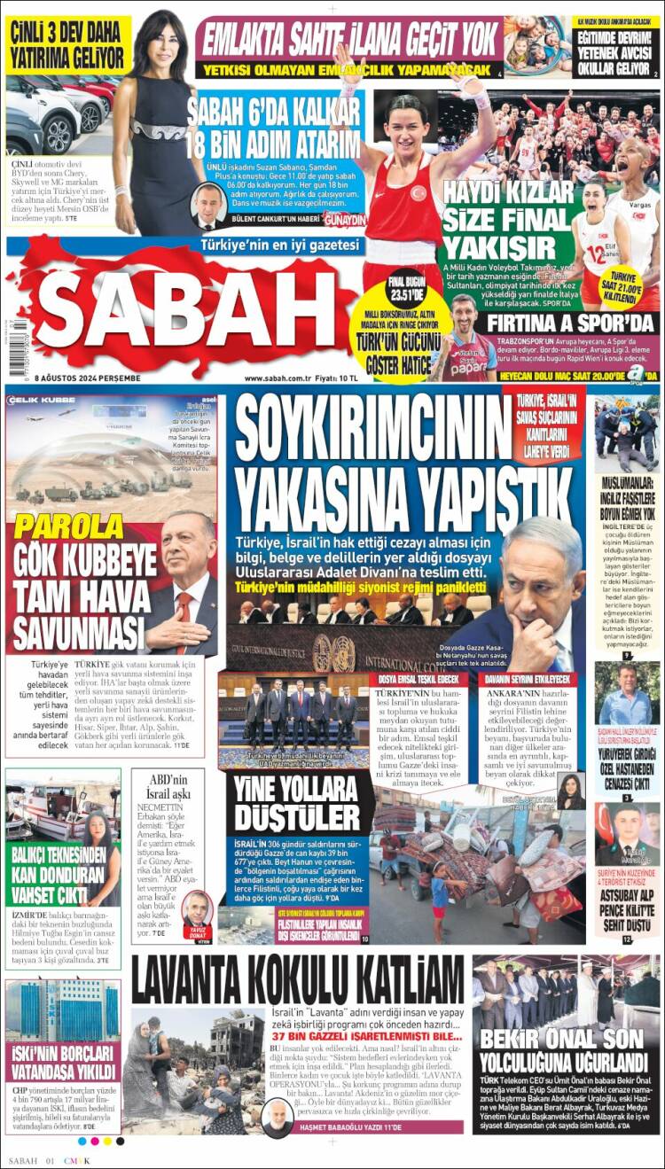 Portada de Sabah (Turqu&iacute;a)