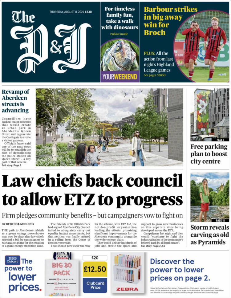 Portada de The Press and Journal (Reino Unido)