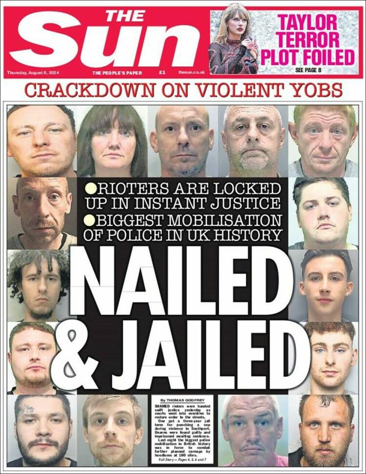 Portada de The Sun (Reino Unido)