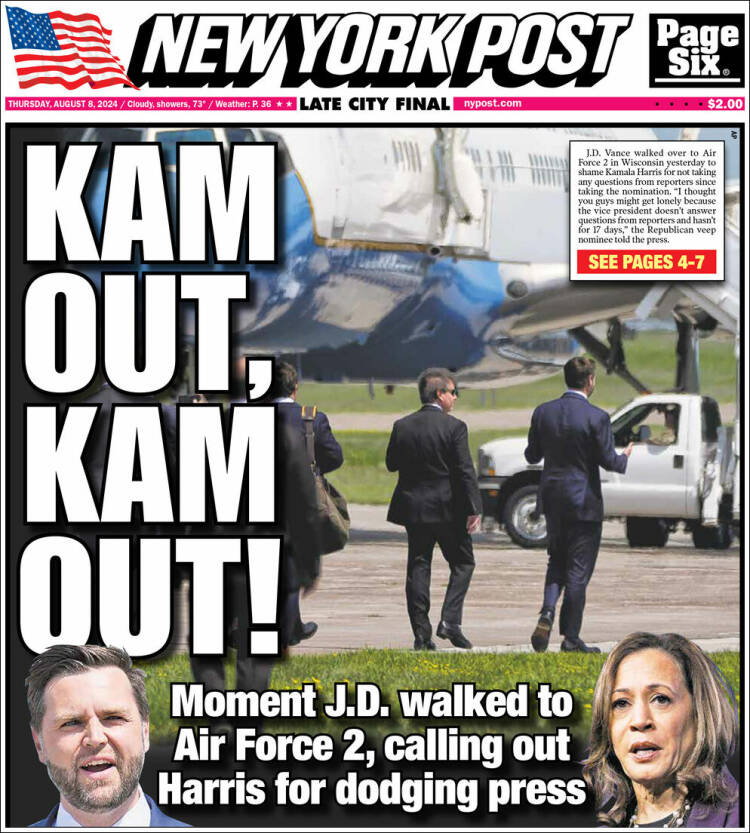 Portada de New York Post (USA)