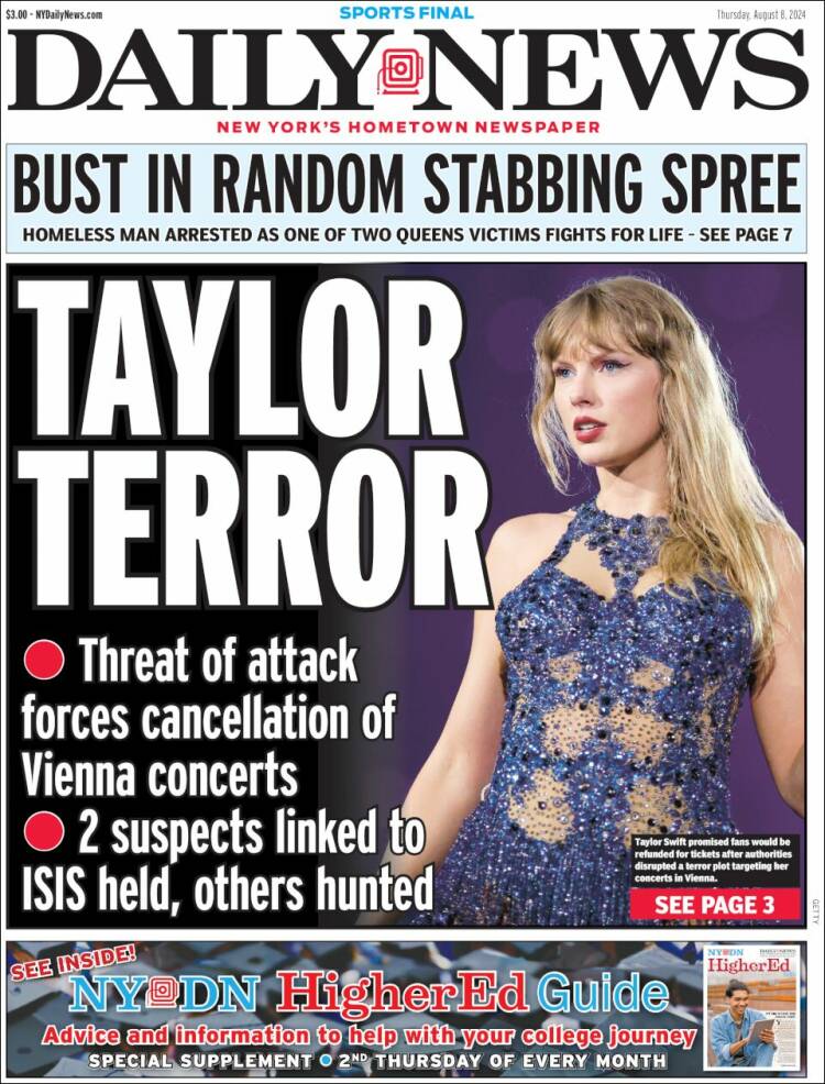 Portada de Daily News - New York (USA)