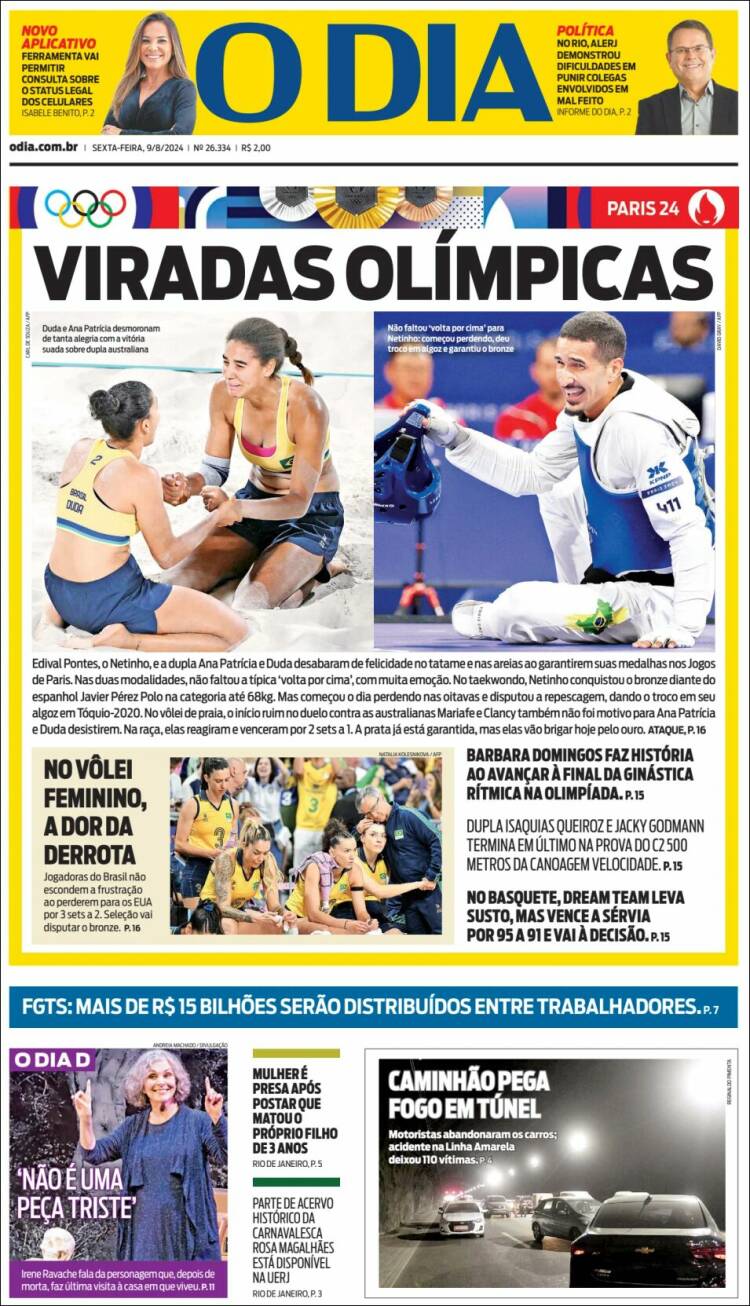 Portada de O Dia (Brasil)
