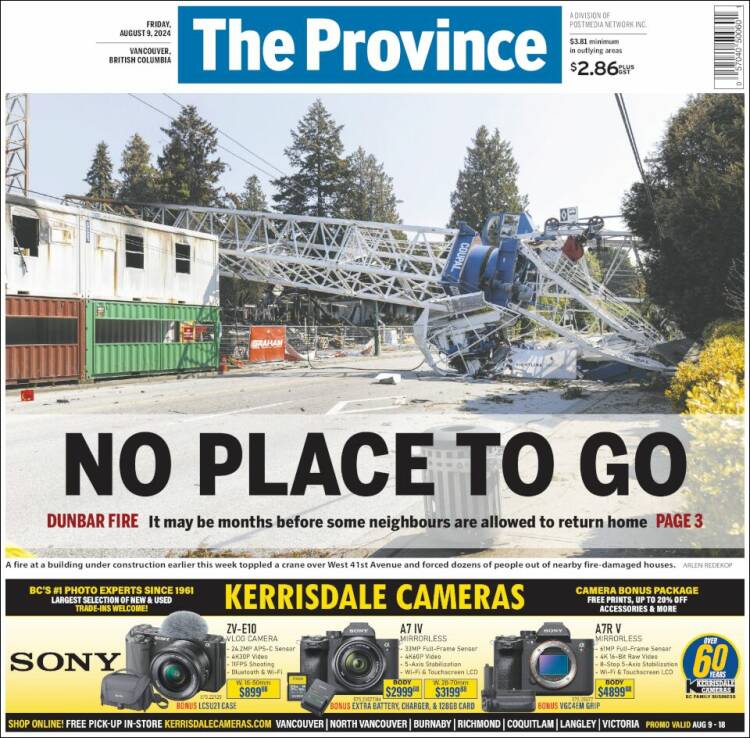 Portada de The Province (Canadá)