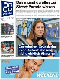 Portada de 20Minuten - Zürich (Suisse)
