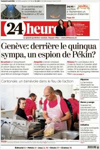 Portada de 24 Heures (Suisse)
