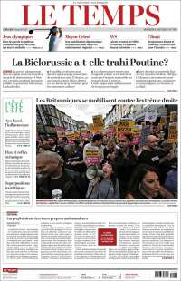 Portada de Le Matin (Suisse)