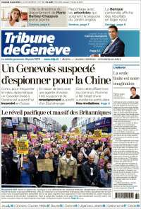 Portada de La Tribune de Genève (Suisse)