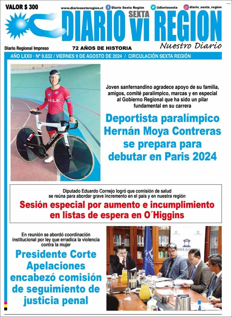 Portada de Diario VI Región (Chile)