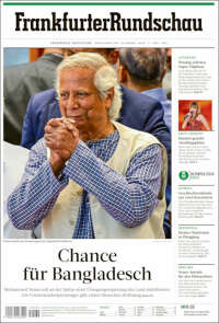 Portada de Frankfurter Rundschau (Alemania)
