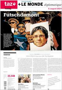 Portada de Die Tageszeitung (Alemania)