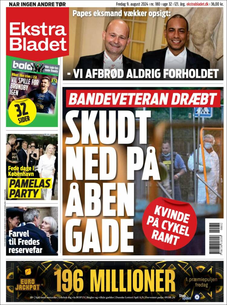 Portada de Ekstra Bladet (Dinamarca)