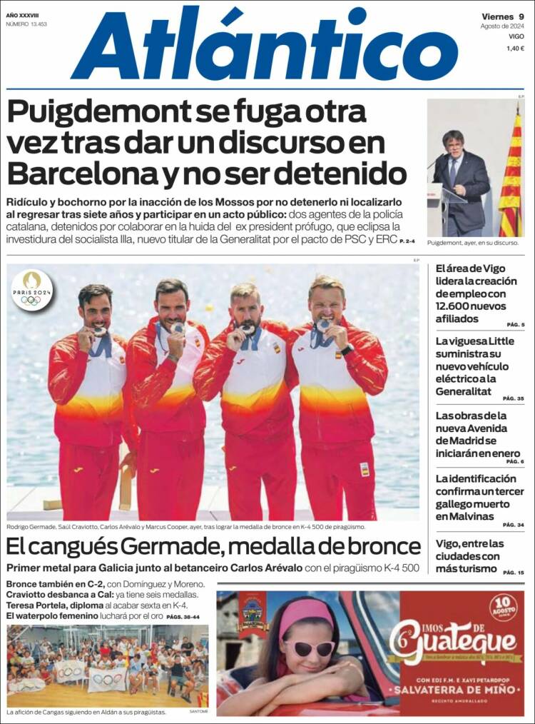 Portada de Atlántico Diario (España)