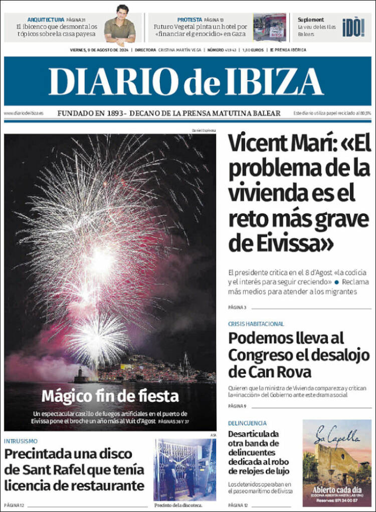 Portada de Diario de Ibiza (España)