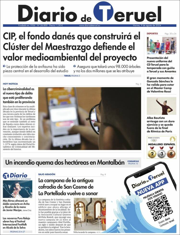 Portada de Diario de Teruel (España)