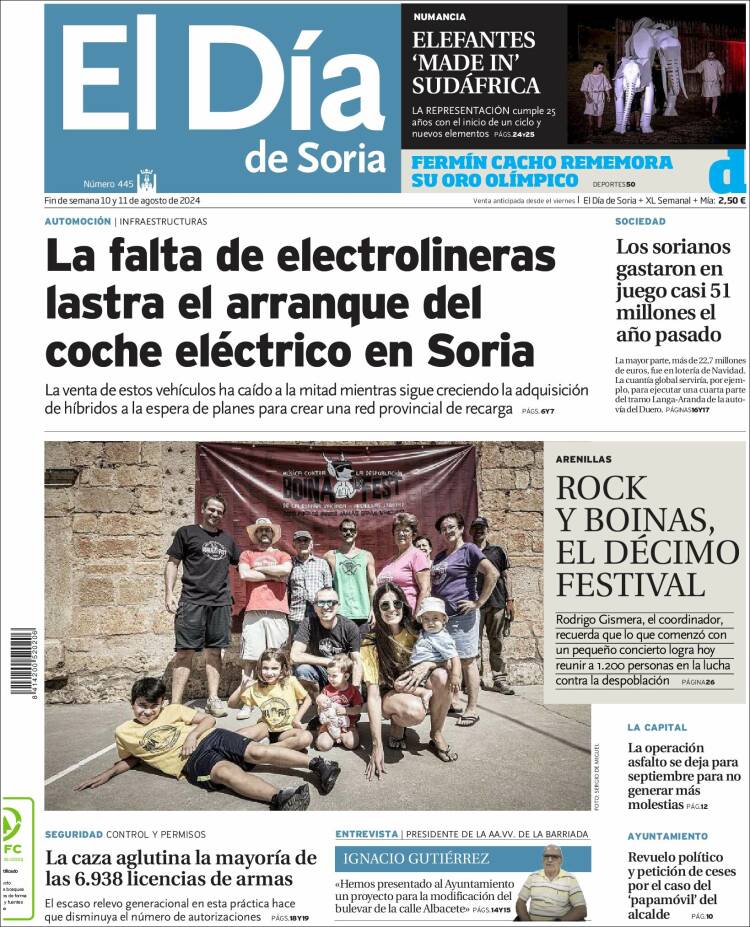 Portada de El Día de Soria (España)