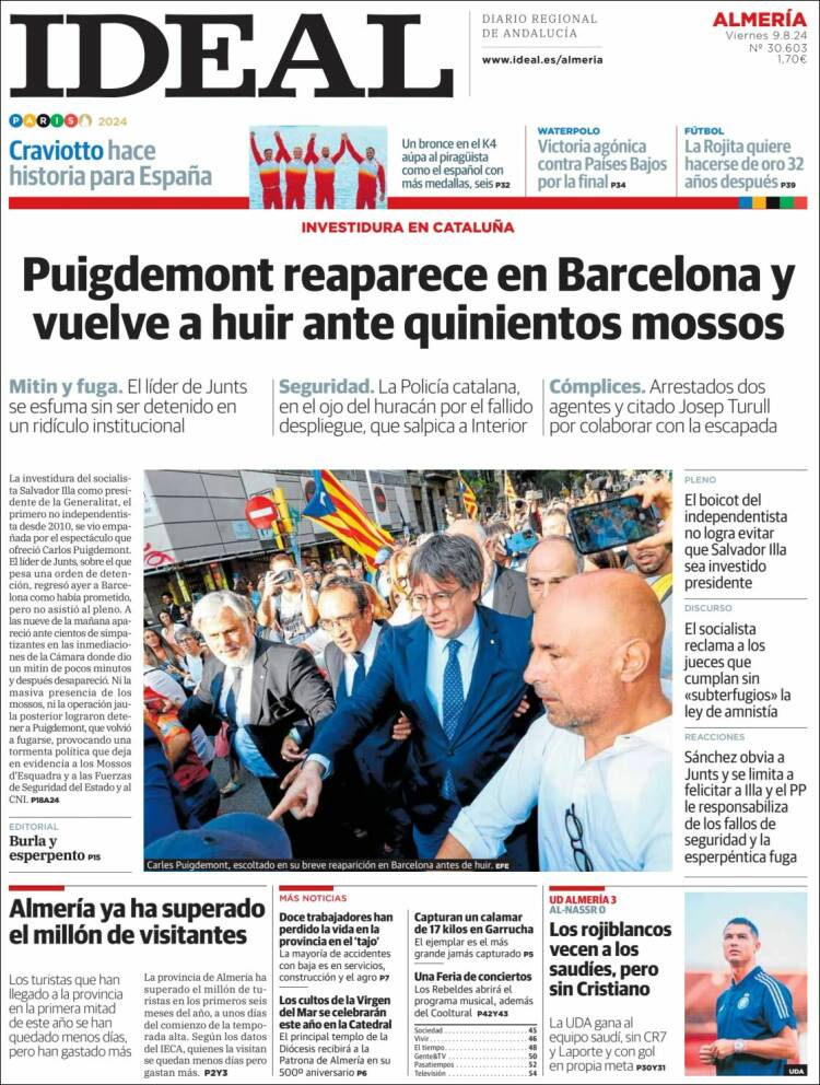 Portada de Ideal Almeria (España)