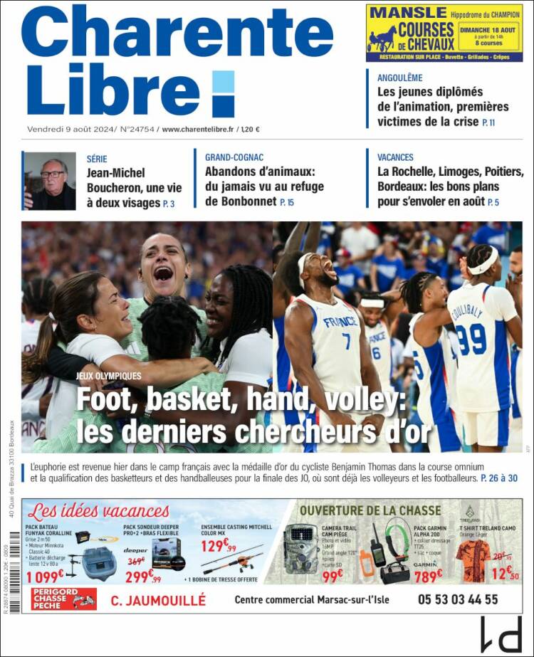 Portada de Charente Libre (Francia)