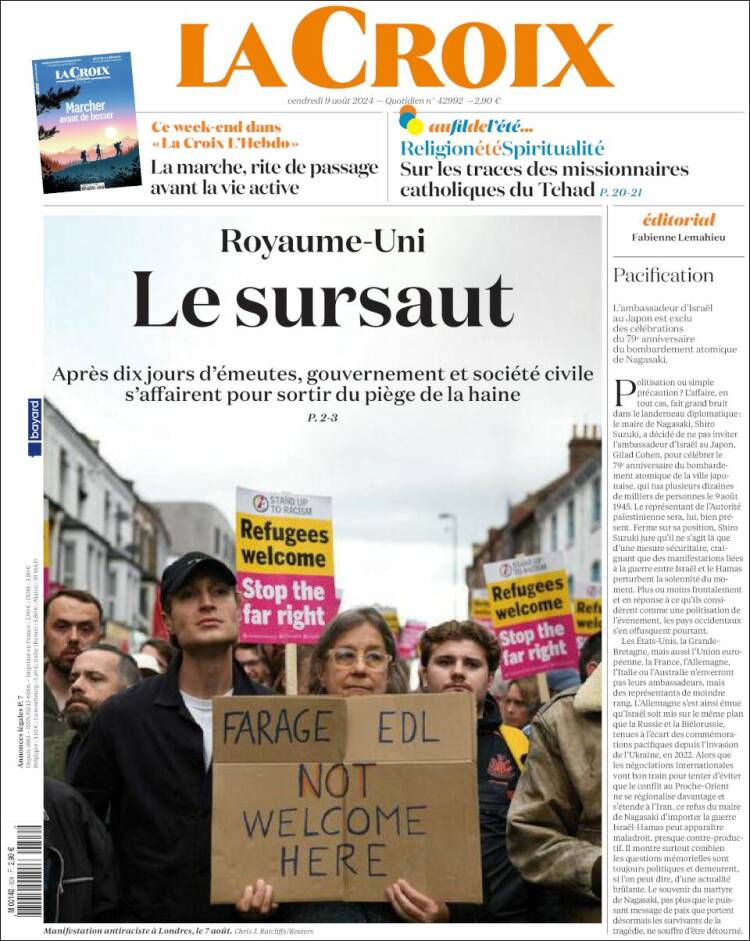 Portada de La Croix (Francia)