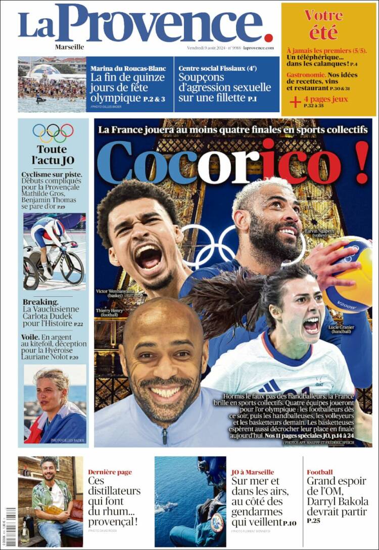 Portada de La Provence (Francia)