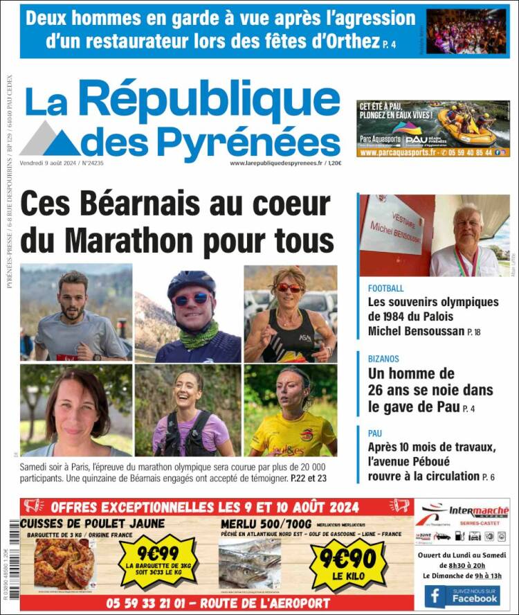 Portada de La République des Pyrénées (Francia)