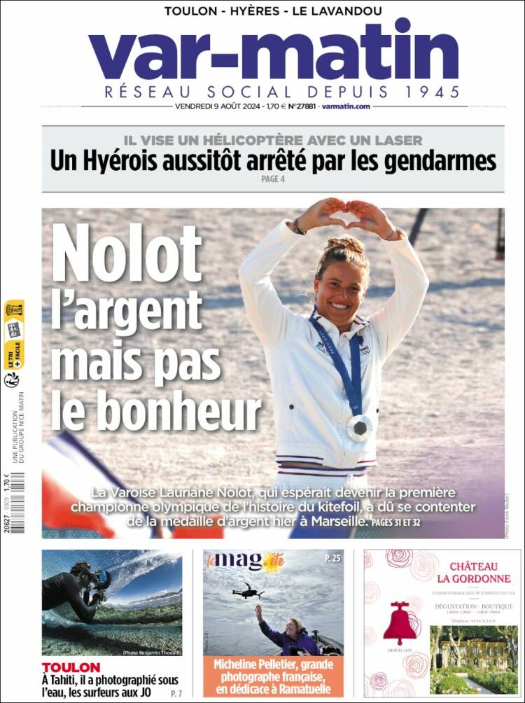 Portada de Var-Matin (Francia)