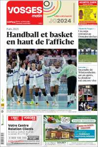 Portada de Vosges Matin (Francia)