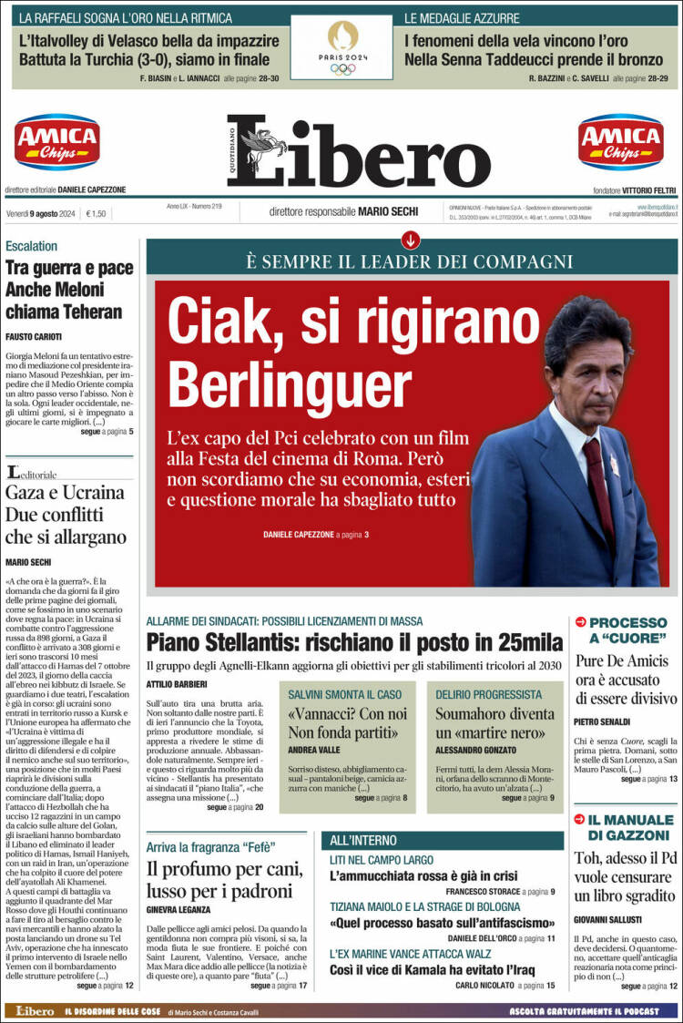 Portada de Libero (Italia)