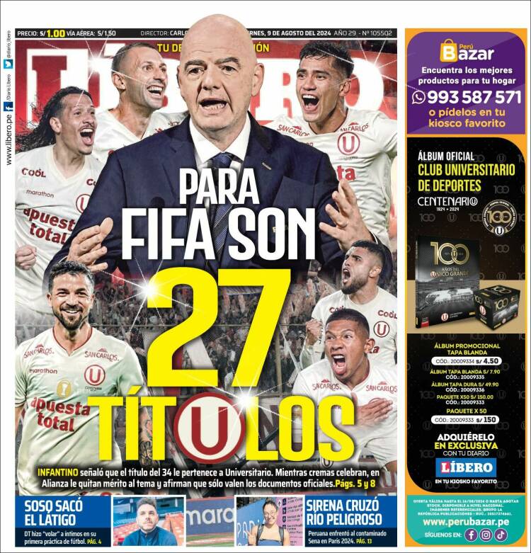 Portada de Líbero (Per&uacute;)