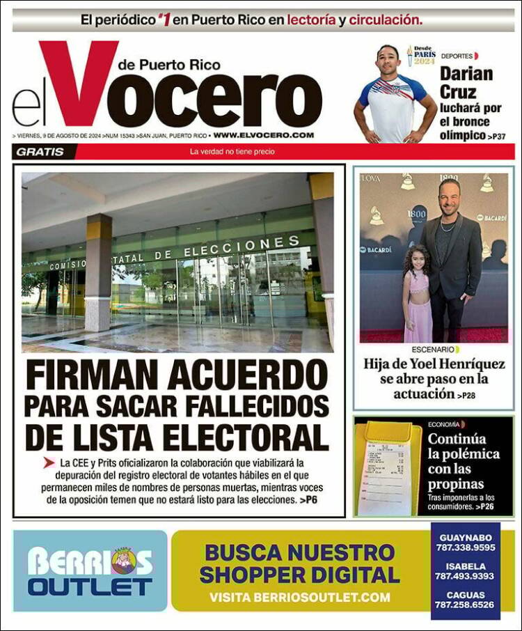 Portada de Vocero (Puerto Rico)