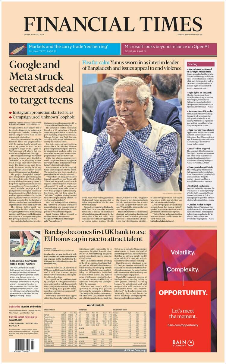 Portada de Financial Times (United Kingdom)