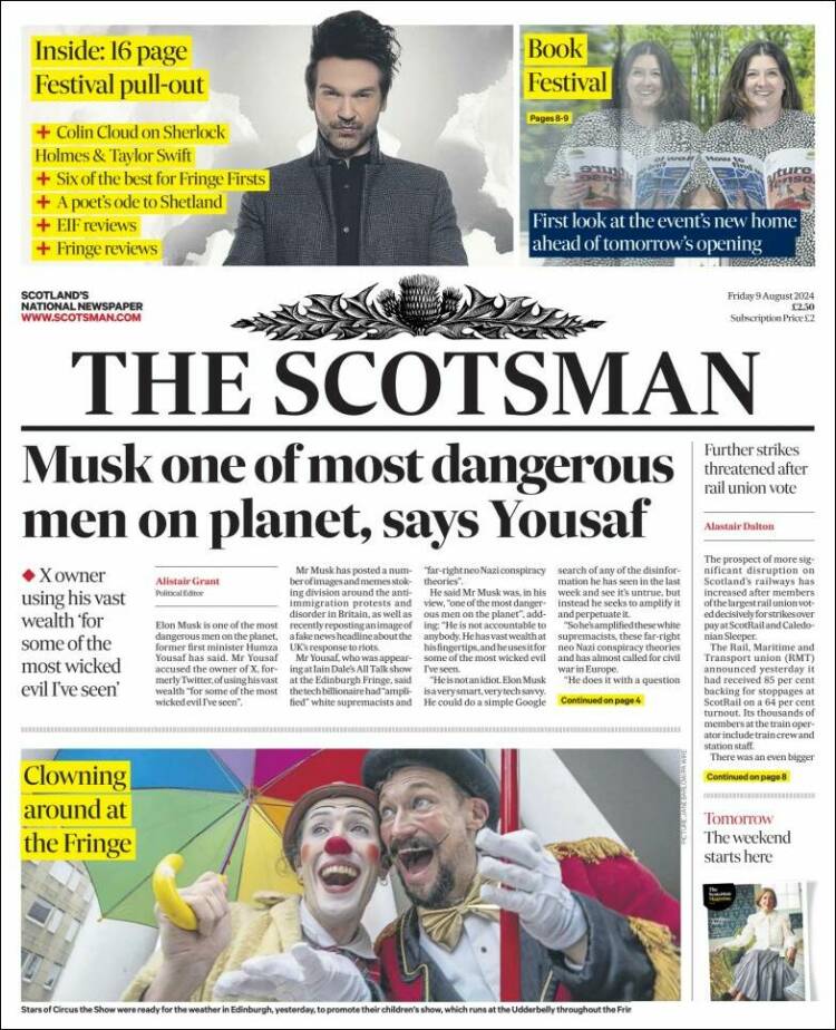 Portada de The Scotsman (United Kingdom)