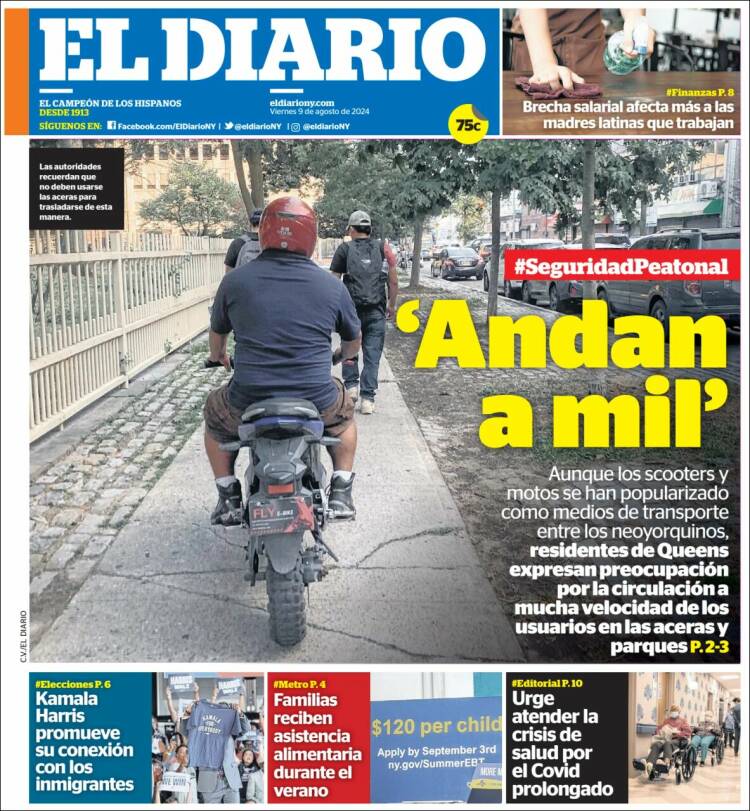 Portada de El Diario NY (USA)