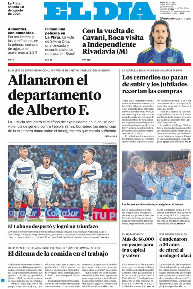 Portada de El Día de la Plata (Argentina)