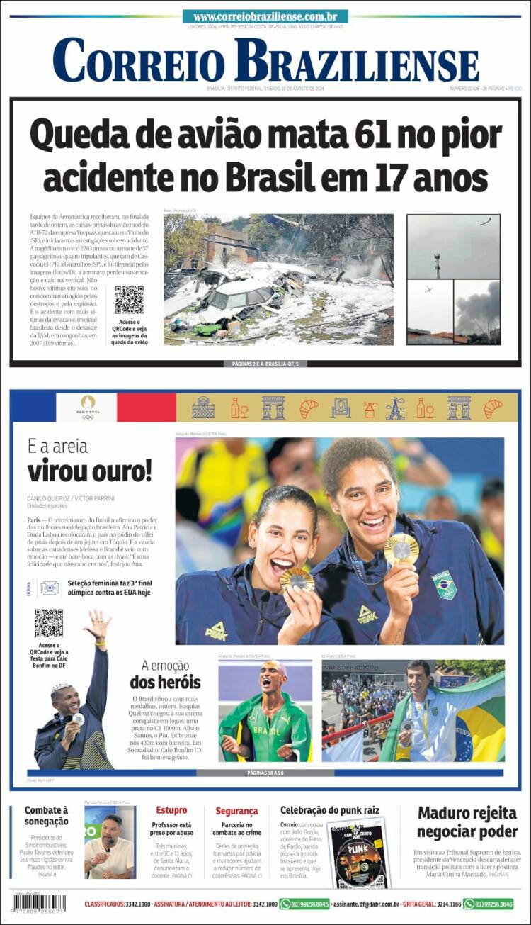 Portada de Correio Braziliense (Brasil)