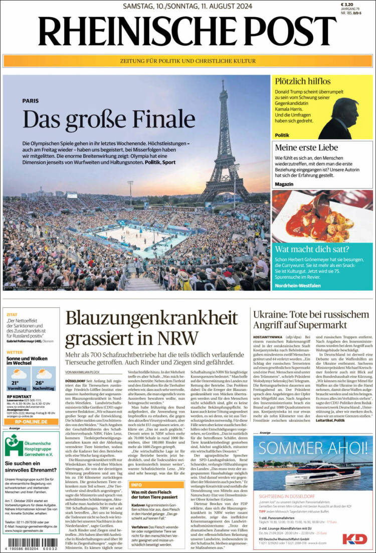 Portada de Rheinische Post (Alemania)