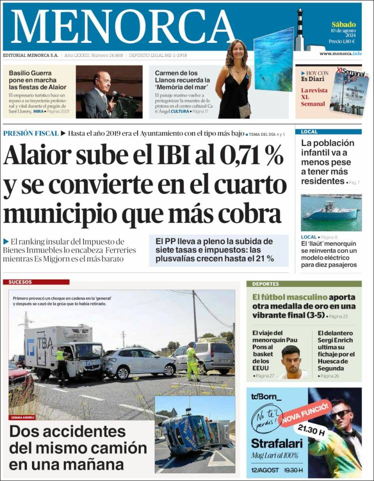 Portada de Menorca - Diario Insular (España)
