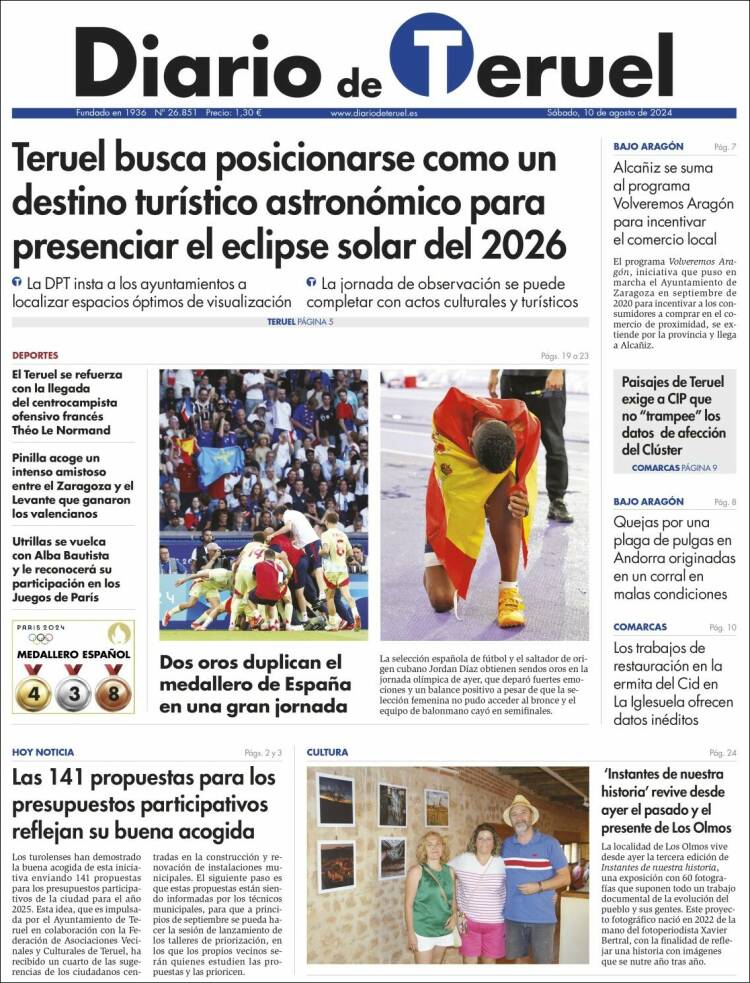 Portada de Diario de Teruel (España)
