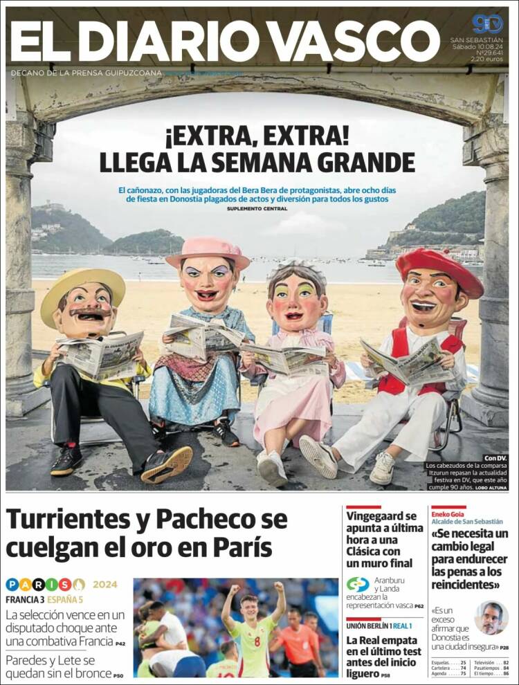 Portada de Diario Vasco (España)