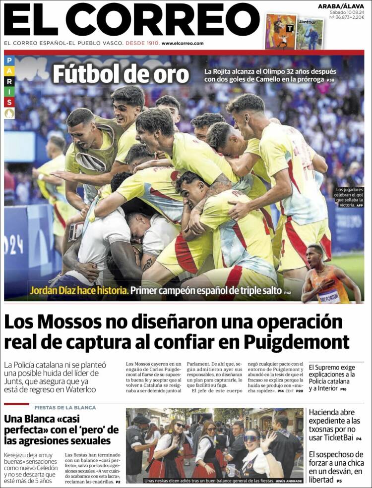 Portada de El Correo - Álava (España)
