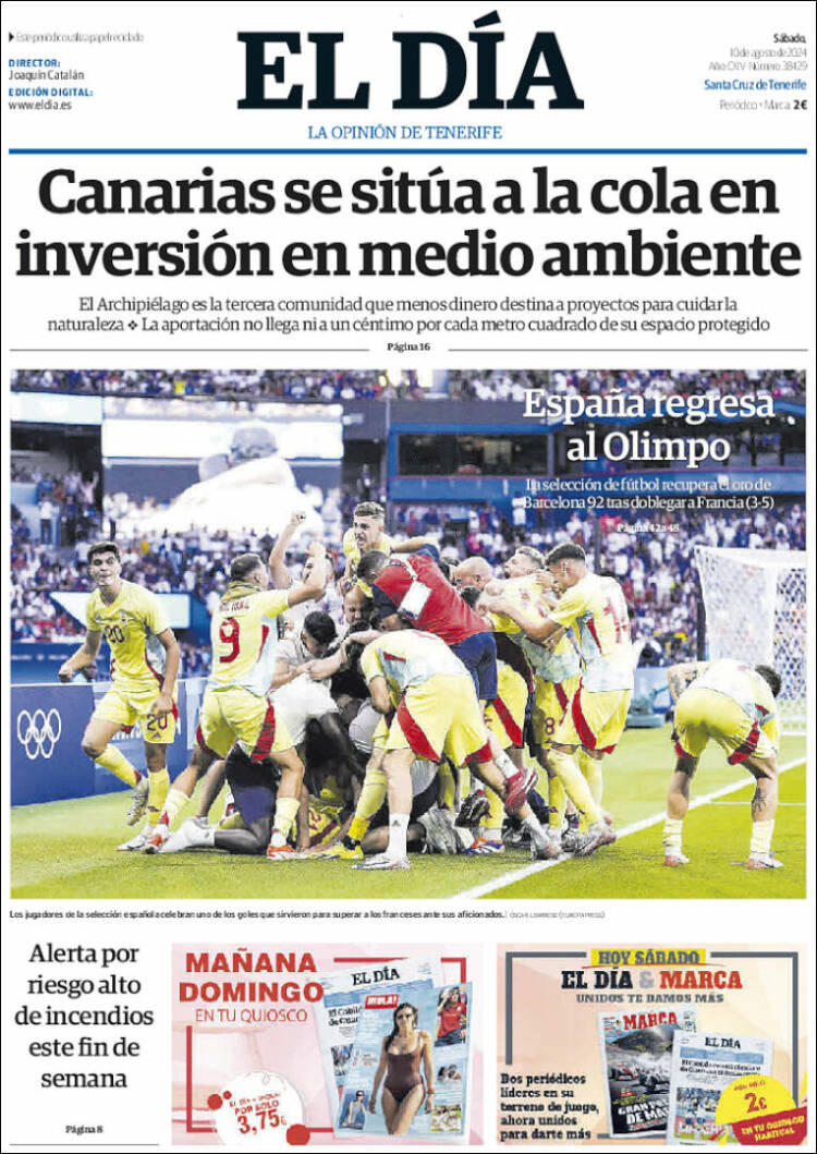 Portada de El Día (España)